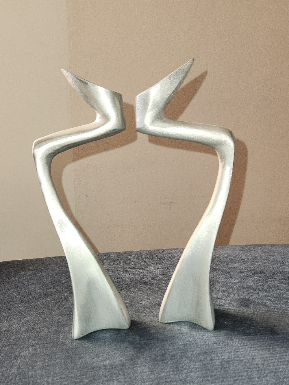 Mattew Hilton Arclumis Swan Silver Color Metal  Candleholder  Vintage Set of 2